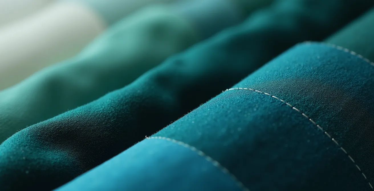 Palette de couleurs Art déco moderne inclut bleu nuit, vert émeraude, laiton et finition mate.